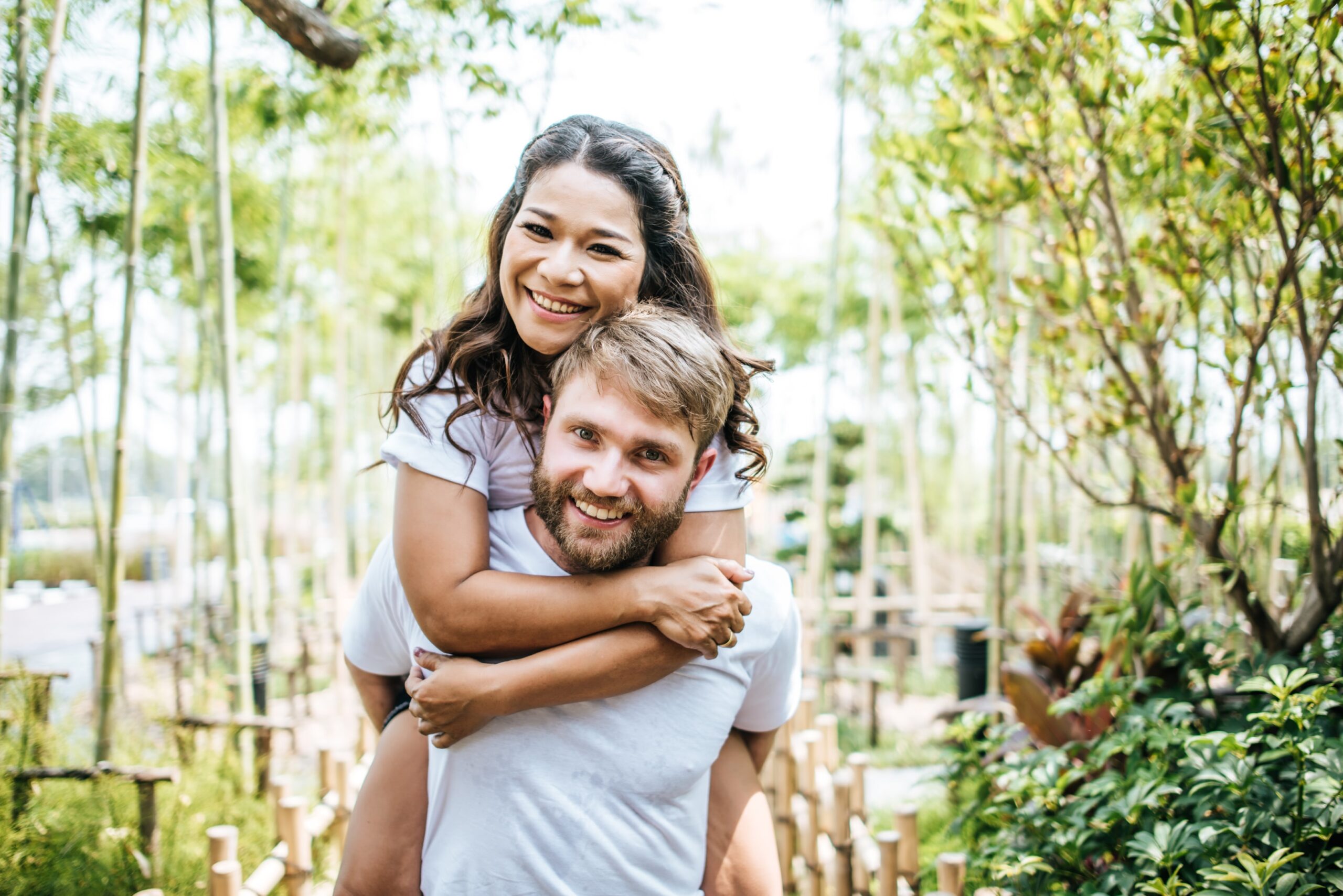 Image of couple in the woods after ADHD couples therapy in New York.